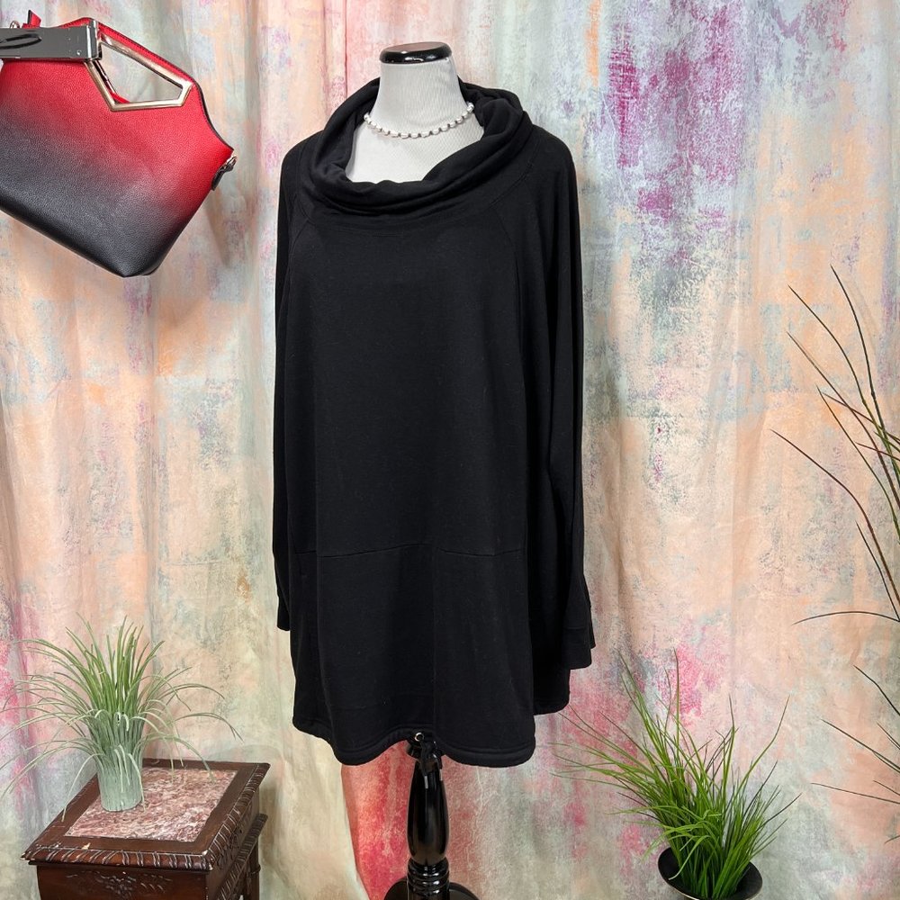 📌Terra & Sky Cowl Neck and Kangaroo Pockets 28-30W Long Sweater